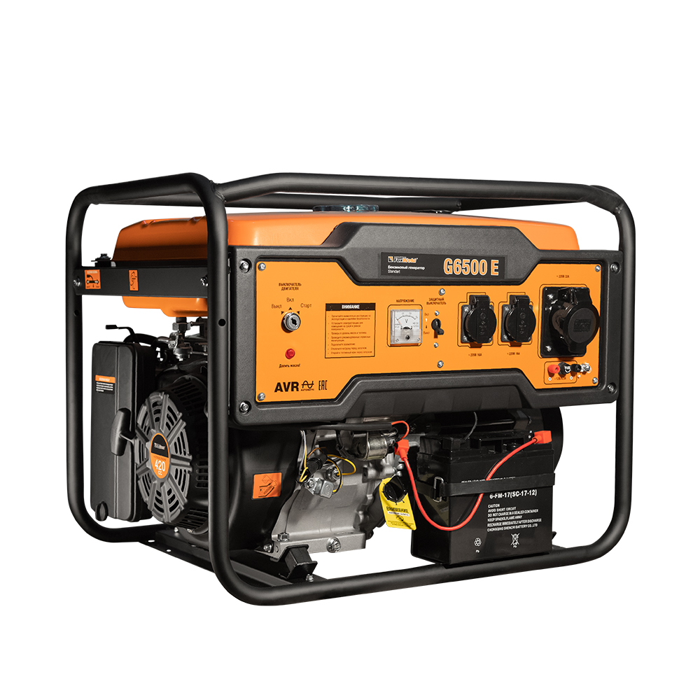 Генератор бензиновый FoxWeld Standart G6500 E Генератор бензиновый FoxWeld Standart G6500E — изображение 1